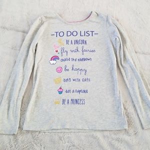 Girls "To Do" list long sleeve tee